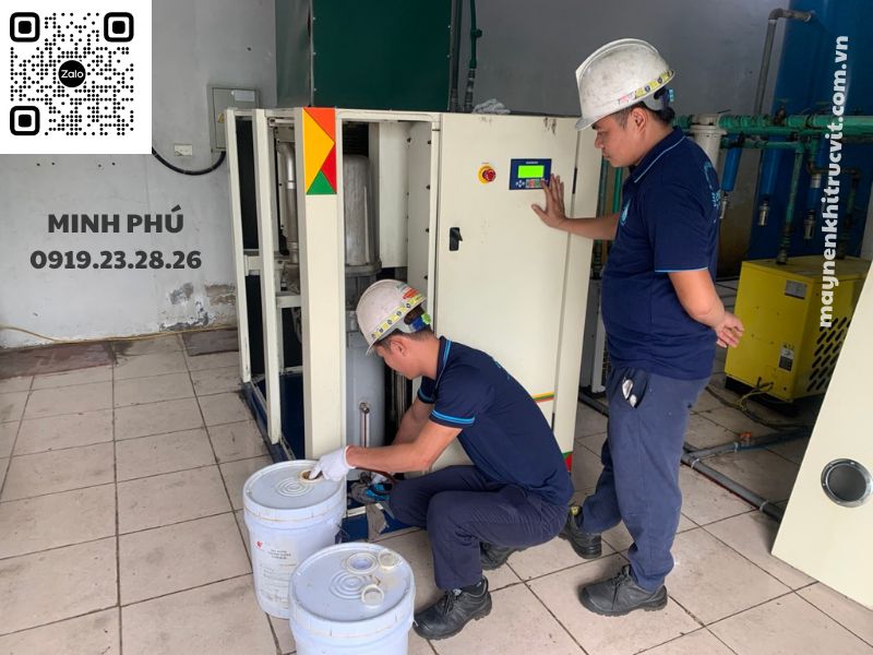 Cách xử lý triệt để khi máy nén khí Hitachi bị hao dầu