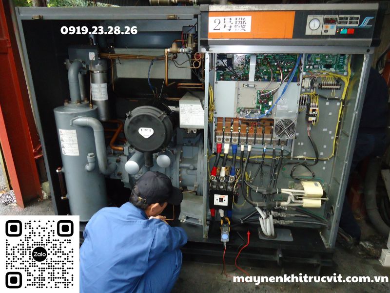 Áp suất thấp trong hệ thống khí nén máy nén khí Hitachi