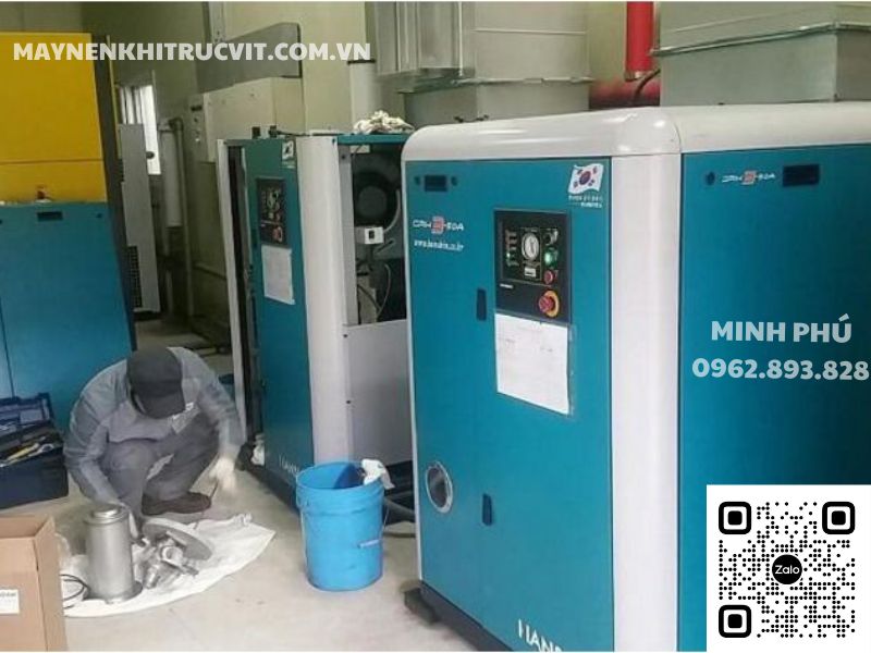Bảo dưỡng tách dầu máy nén khí Hanshin, Tách dầu máy nén khí Hanshin, Máy nén khí Hanshin, GRH350A, Hanshin air compressor, sửa chữa máy nén khí Hanshin,