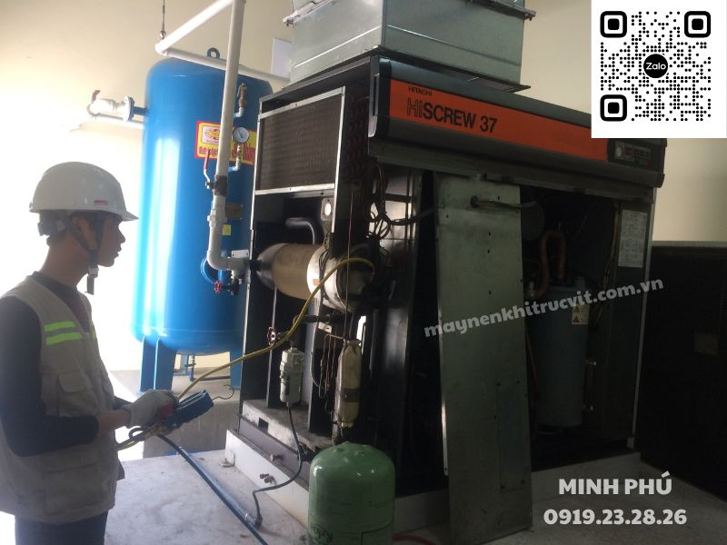 Máy nén khí trục vít Hitachi, bảo dưỡng máy nén khí hitachi uy tín, sửa chữa máy nén khí hitachi giá rẻ, hitachi air compressor, bao duong may nen khi hitachi, sua chua may nen khi hitachi, áp suất thấp trong hệ thống khí nén máy nén khí Hitachi,
