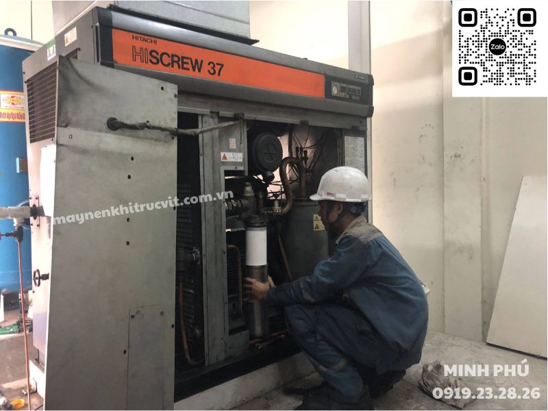 bảo dưỡng máy nén khí hitachi, sửa chữa máy nén khí hitachi, may nen khi hitachi, hitachi air compressor, các lỗi máy nén khí hitachi,
