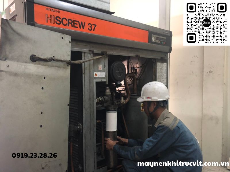 Sự cố máy nén khí Hitachi bị quá dòng, Bảo dưỡng máy nén khí Hitachi giá rẻ, Sửa chữa máy nén khí Hitachi uy tín, bao duong may nen khi hitachi gia re, sua chua may nen khi hitachi uy tin, hitachi air compressor,