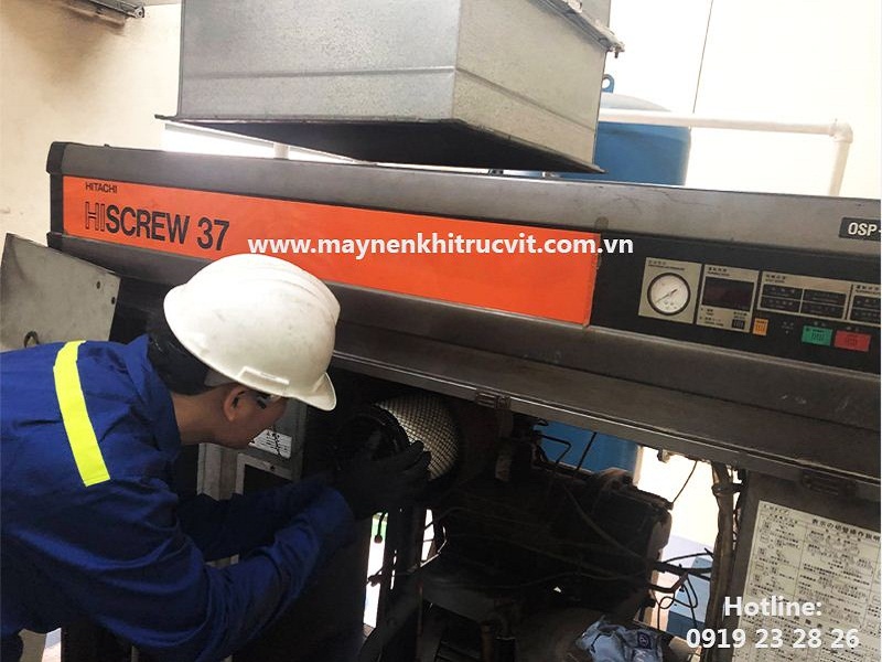 Dịch vụ bảo dưỡng, sửa chữa máy nén khí Hitachi tại Minh Phú, Service of Hitachi air compressor repair, Hitachi air compressor repair service