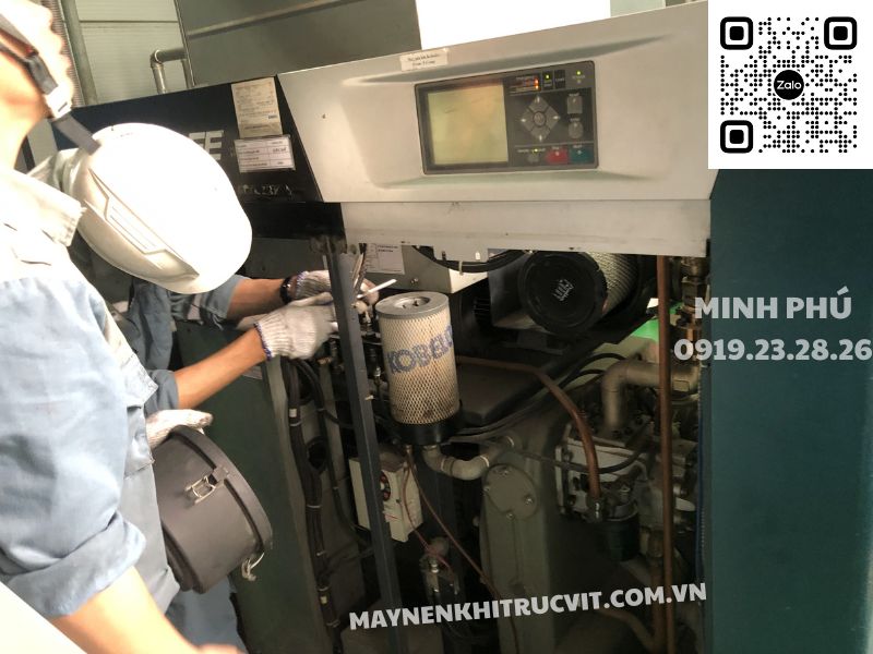 Bảo dưỡng máy nén khí Kobelco AG 720A-37, vận hành máy nén khí Kobelco AG 720A-37, bao duong may nen khi kobelco AG 720A-37, Kobelco AG 720A-37 air compressor, cách khắc phục sự cố máy nén khí Kobelco, vệ sinh máy nén khí Kobelco, Sửa chữa sự cố máy nén khí Kobelco AG 720A-37