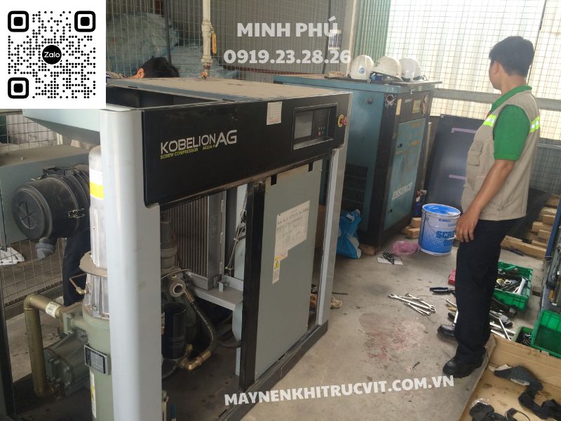 Kiểm tra định kỳ 3 tháng hoặc 1500 giờ máy nén khí Kobelco, Kobelco air compressor, Sửa chữa máy nén khí Kobelco 75kw, Bảo dưỡng máy nén khí Kobelco AG Series, Bao duong may nen khi Kobelco 75kw, sua chua may nen khi Kobelco AG Series,
