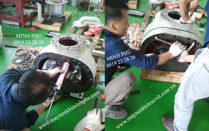 cach thay vong bi may nen khi,bao duong may nen khi, sua chua may nen khi, bảo dưỡng máy nén khí, sửa chữa máy nén khí, air compressor repair service, air compressormaintanece service