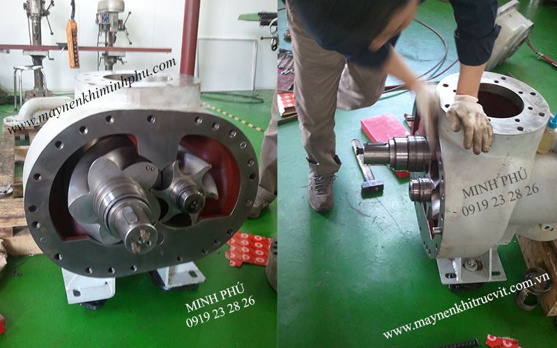 thay bi may nen khi truc vit hanshin han quoc,bao duong may nen khi, sua chua may nen khi, bảo dưỡng máy nén khí, sửa chữa máy nén khí, air compressor repair service, air compressor maintanece service