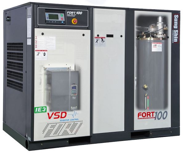 may nen khi sung shin vsd,may nen khi shung shin dong VSD, bao duong may nen khi sung shin,Sung Shin FORT100 - VSD air compressor