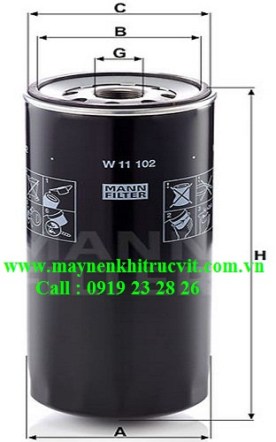 loc dau mann filter w11102,Mann oil filter W11102