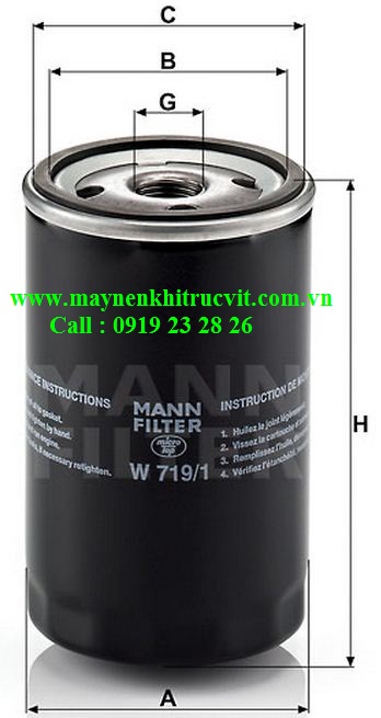 loc dau mann filter w719,Mann  oil filter W719