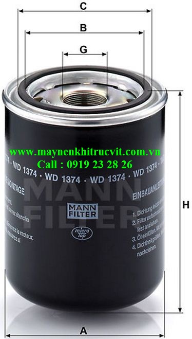 loc dau mann filter wd1374,Mann oil filter  WD1374