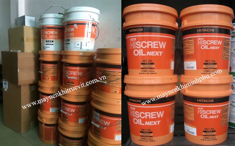 dau may nen khi hitachi hiscrew oil,Dầu nhớt máy nén khí Hitachi, Hitachi Oil for compressor, dau may nen khi, dầu máy nén khí, nhớt máy nén khí, nhot may nen khi, Hitachi oil compressor